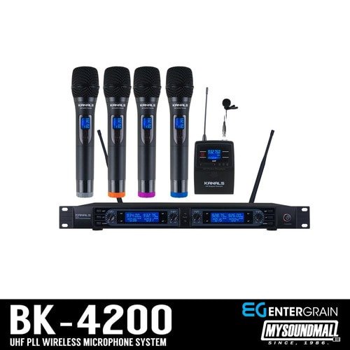KANALS - BK-4200 4채널 무선마이크 시스템