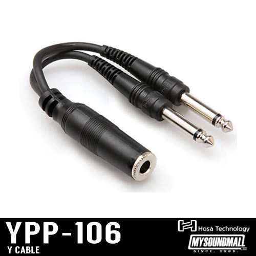 HOSA - YPP-106 Y-Cable 1/4 in TSF to Dual 1/4 in TS