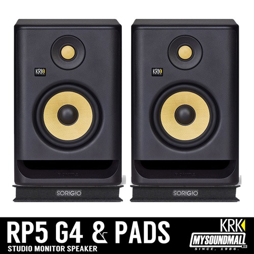 KRK - RP5 G4 + 소리지오 스피커 방진패드 ( LITE 5 )