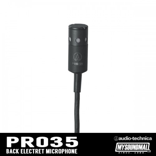 Audio Technica - PRO35  ▷국내정품,오디오테크니카,핀마이크,인터뷰용,촬영용,초소형클립,고정걸이형,콘덴서,공연용,악기용