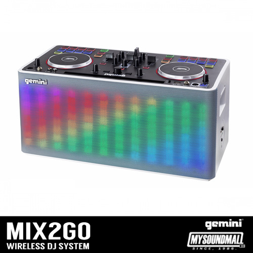 GEMINI - MIX2GO DJ Mixer &amp; Bluetooth Speaker